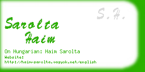 sarolta haim business card